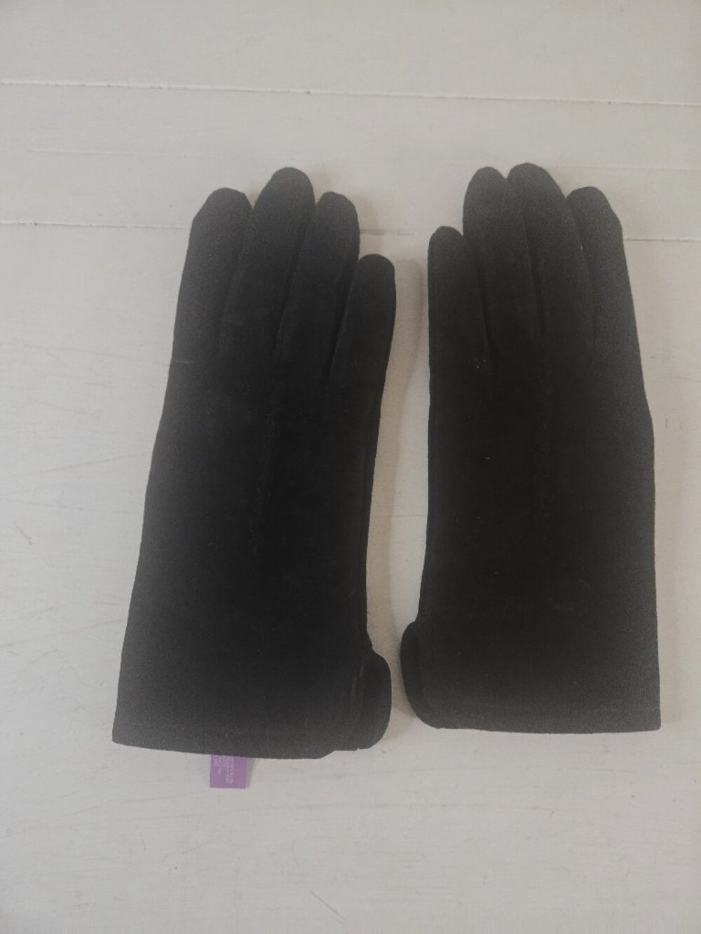 Grandoe Thinsulate Thermal Insulation Small Black Women's Suede Leather Gloves